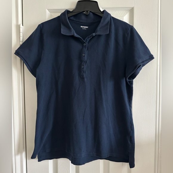 Old Navy Women's Navy Blue Short Sleeve Polo Shirt , Size Large - Picture 1 of 6